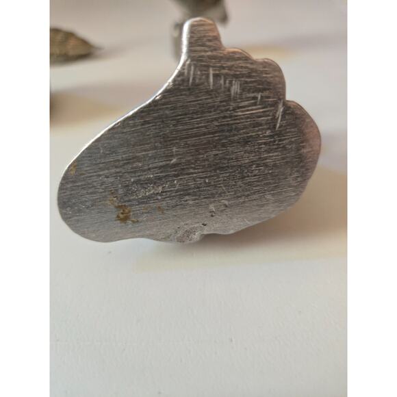 Pewter Animal Figurines Frog,‎ Monkey, Duck, and a Pelican - Picture 3 of 11